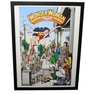 Wonder Woman Framed 12x16 Themyscira Celebration Poster Art by Pérez | DC Comics